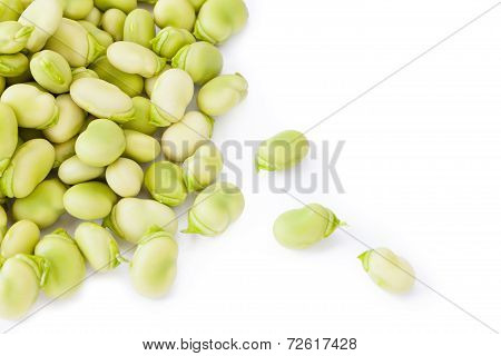 Fave With Flower, Isolated On White Background