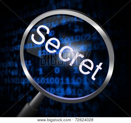 Secret Magnifier Means Search Confidential And Magnification