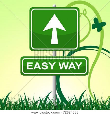 Easy Way Represents Ease Pointing And Display