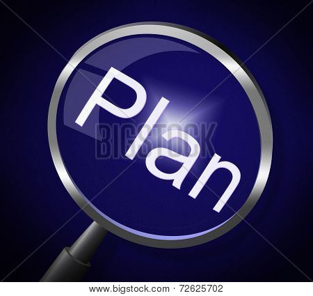 Plan Magnifier Means Recipe Research And Strategy