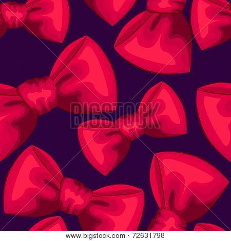 Red Bows Seamless Pattern