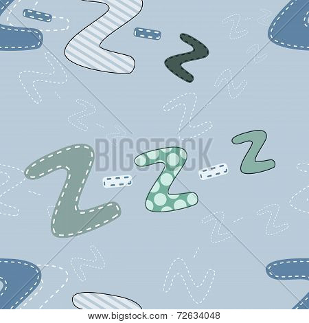 Zzz Sleepy Patch Seamless Pattern