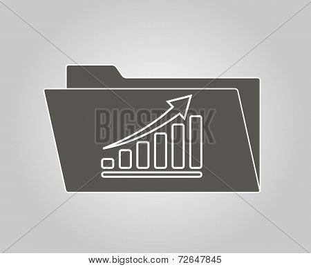Folder icon chart. Vector illustrator EPS 10