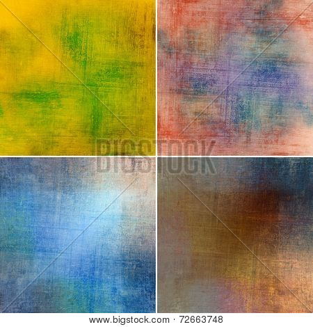 Set Of Vintage Colorful Backgrounds