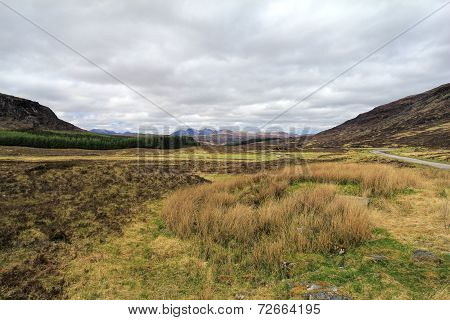Barren land and mountains