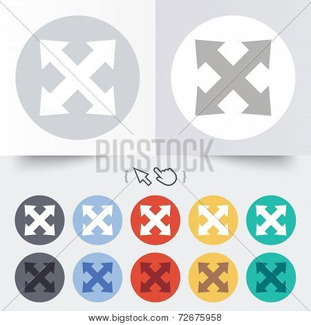 Fullscreen sign icon. Arrows symbol.