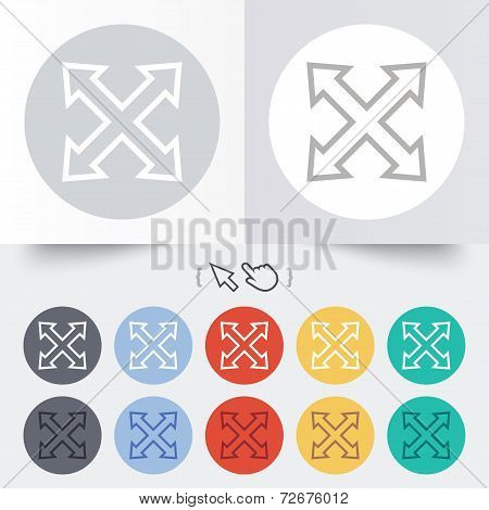 Fullscreen sign icon. Arrows symbol.