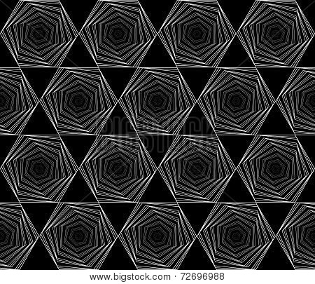 Design Seamless Monochrome Hexagon Geometric Pattern