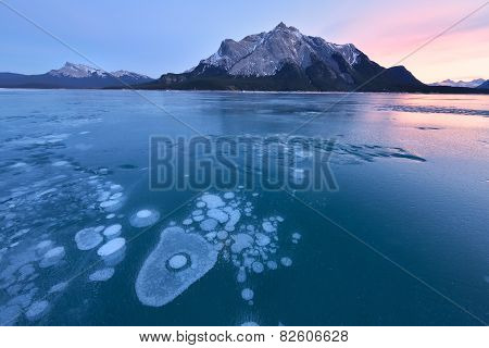 Abraham Lake Winter Ice Bubble