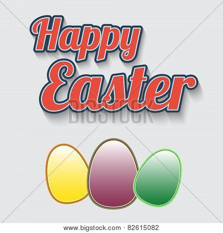 Making leaflet Happy Easter for design vector