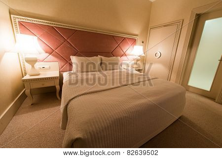 GABALA - MAY 18: Room in Riverside Hotel on May 18, 2014 in Gabala, Azerbaijan. Riverside hotel is first 5 star hotel in Gabala, Azerbaijan