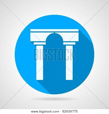 Flat vector icon for arch with column