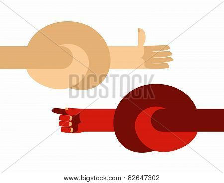 Long Arm. Node Hands. Hand Gestures