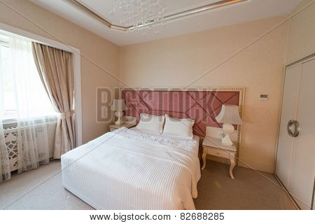 GABALA - MAY 18: Room in Riverside Hotel on May 18, 2014 in Gabala, Azerbaijan. Riverside hotel is first 5 star hotel in Gabala, Azerbaijan