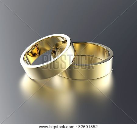 Wedding gold ring. Jewelry background