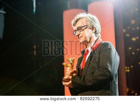 BERLIN, GERMANY - FEBRUARY 12: Wim Wenders receives the Honorary Golden Bear for his lifetime achievement. 65th Berlin Film Festival at Berlinale Palace on February 12, 2015 in Berlin, Germany