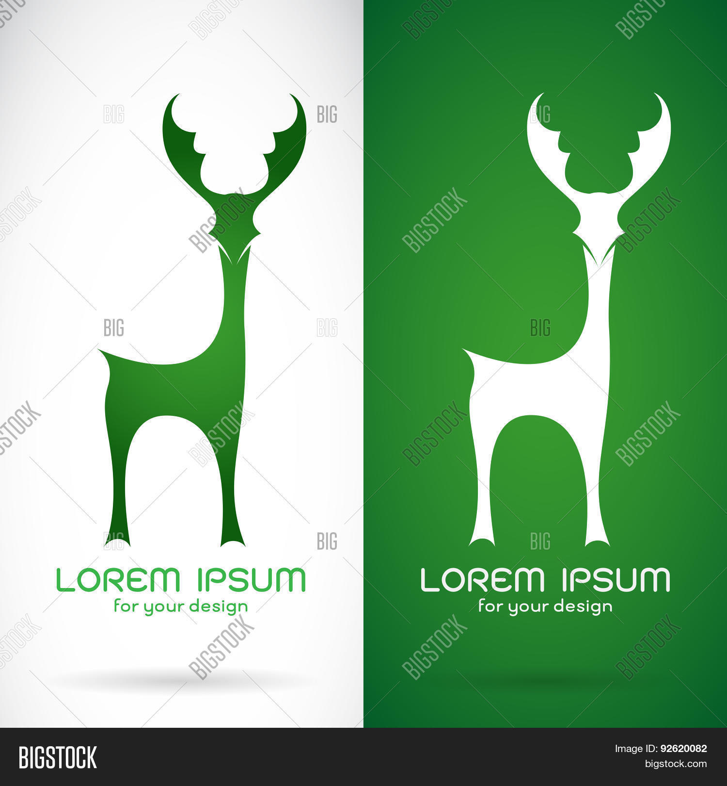 Vector Image Deer Vector & Photo (Free Trial) | Bigstock