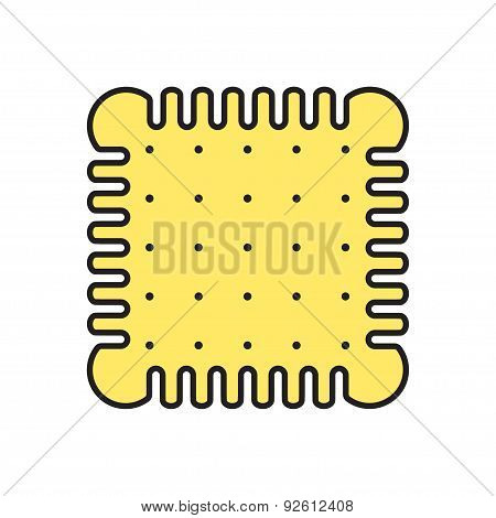 Vector biscuit icon.