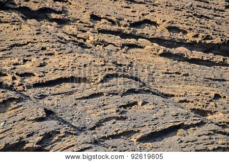 Volcanic Rock Basaltic Formation in Gran Canaria