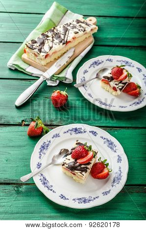 Mom's Dessert With Fresh Strawberries