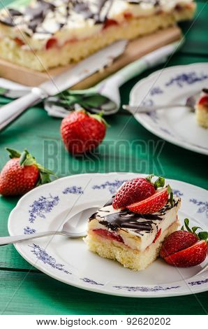 Mom's Dessert With Fresh Strawberries