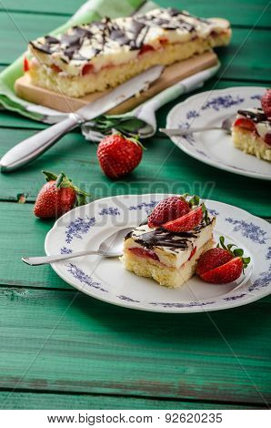 Mom's Dessert With Fresh Strawberries