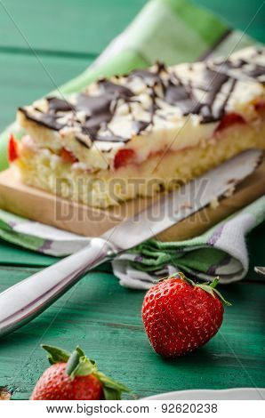 Mom's Dessert With Fresh Strawberries