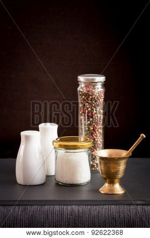 Concept Of Salt And Pepper Accessories