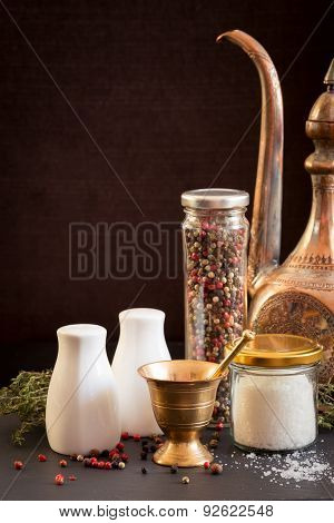 Concept Of Salt And Pepper Accessories