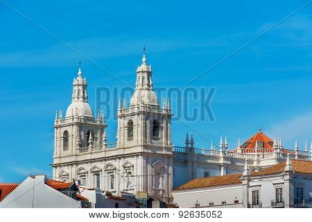 View Of Lisbon Saint Vicente De Fora Monastery, Portugal