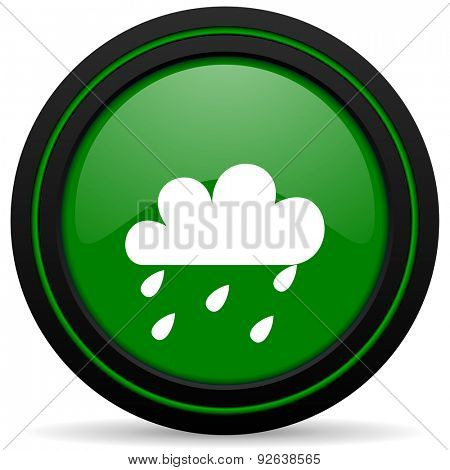 rain green icon waether forecast sign