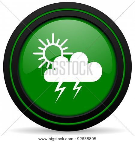 storm green icon waether forecast sign