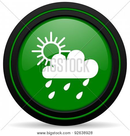 rain green icon waether forecast sign