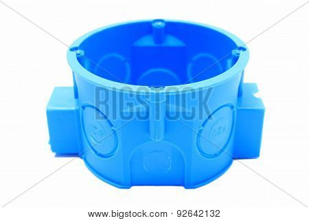 Blue Electrical Box On White Background