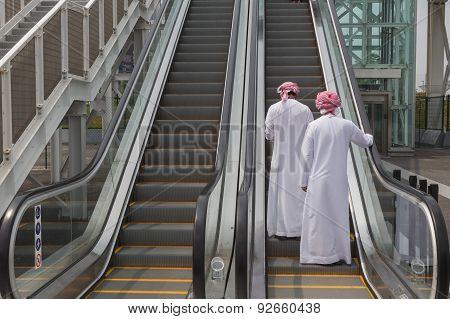 Two Arab Men Visiting Expo 2015 In Milan, Italy