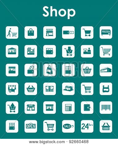 Set of shop simple icons