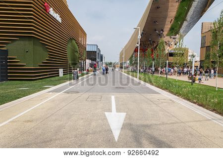 Slovakia And Russia Pavilion At Expo 2015 In Milan, Italy