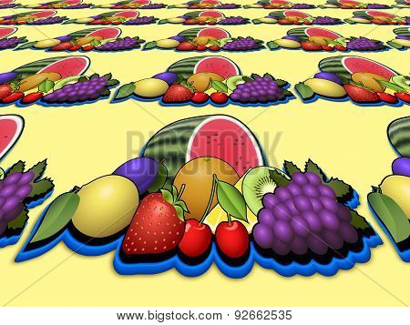 Fruits Heap Perspective Image