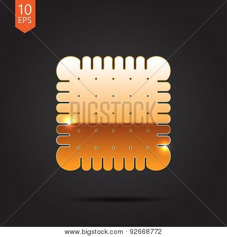 Vector biscuit icon. Eps10