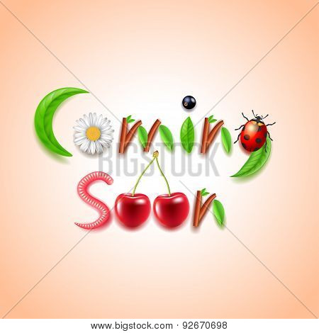 Coming Soon Nature Concept Vector