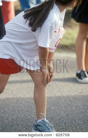 หญิงสาวพร้อมที่จะแข่งขัน
