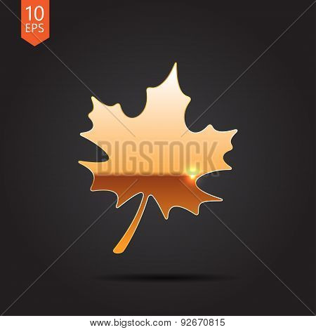 Vector maple leaf icon. Eps10