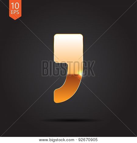 Vector comma icon. Eps10