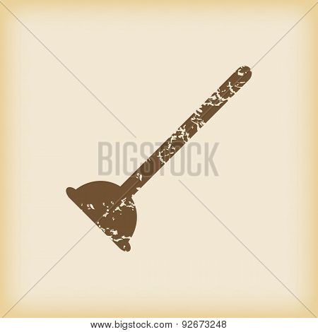 Grungy plunger icon
