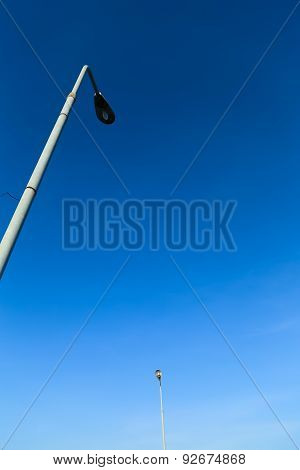 Posts with blue sky