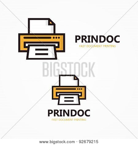 Vector printer logo or icon