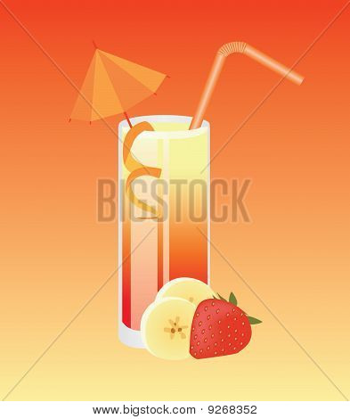 Erdbeer-Banane-coctail