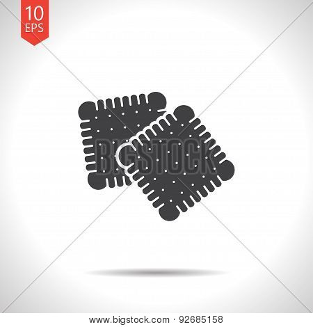 Vector biscuits icon. Eps10