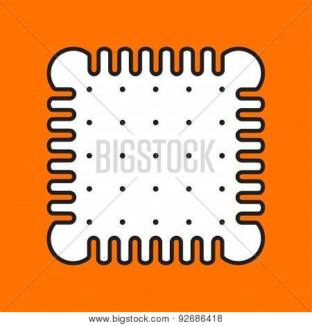 Vector biscuit icon. Eps10