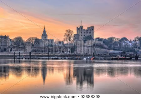 Dawn over historical Rochester